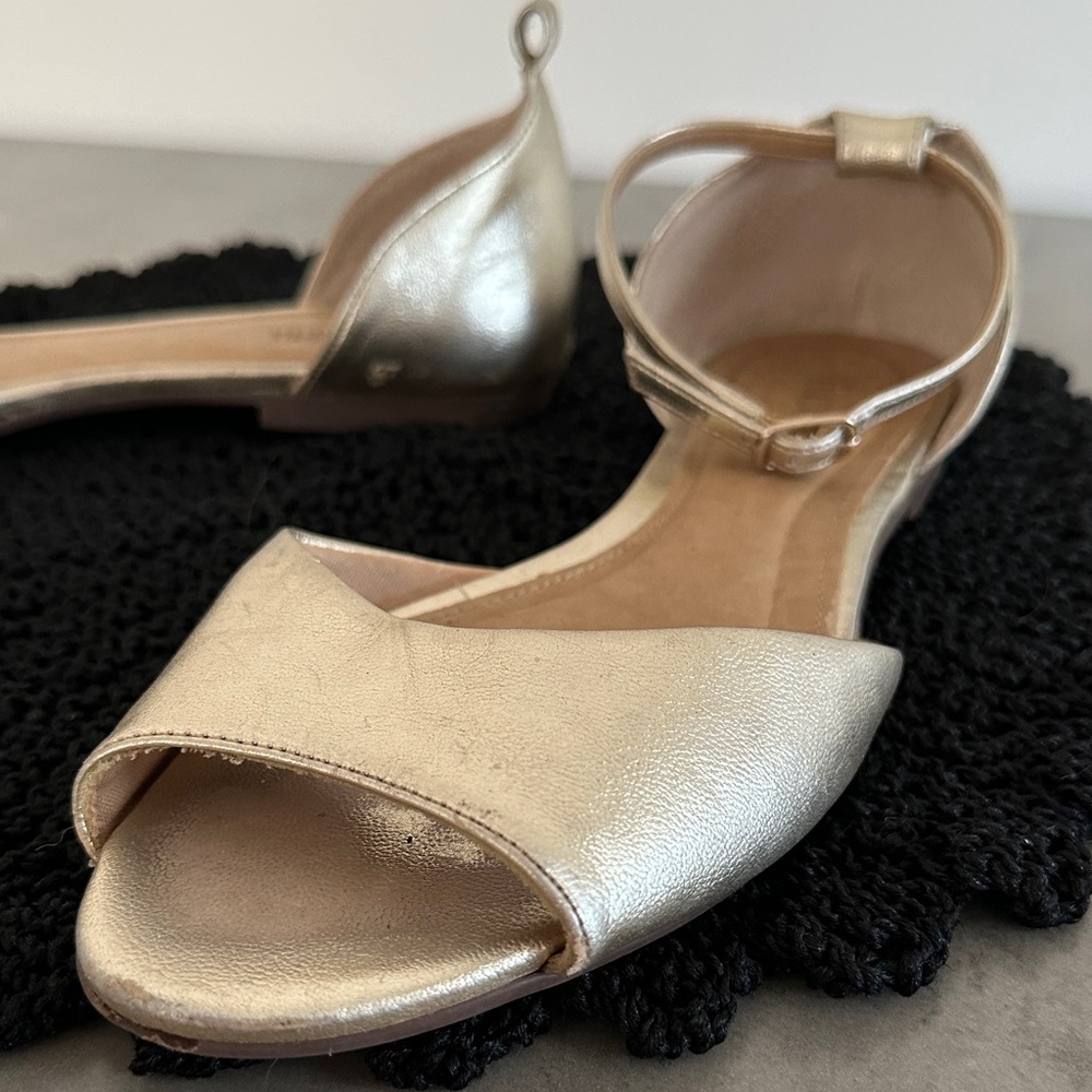 Elegant Gold Women's Sandals Metalic Made in Brazil Anacapri